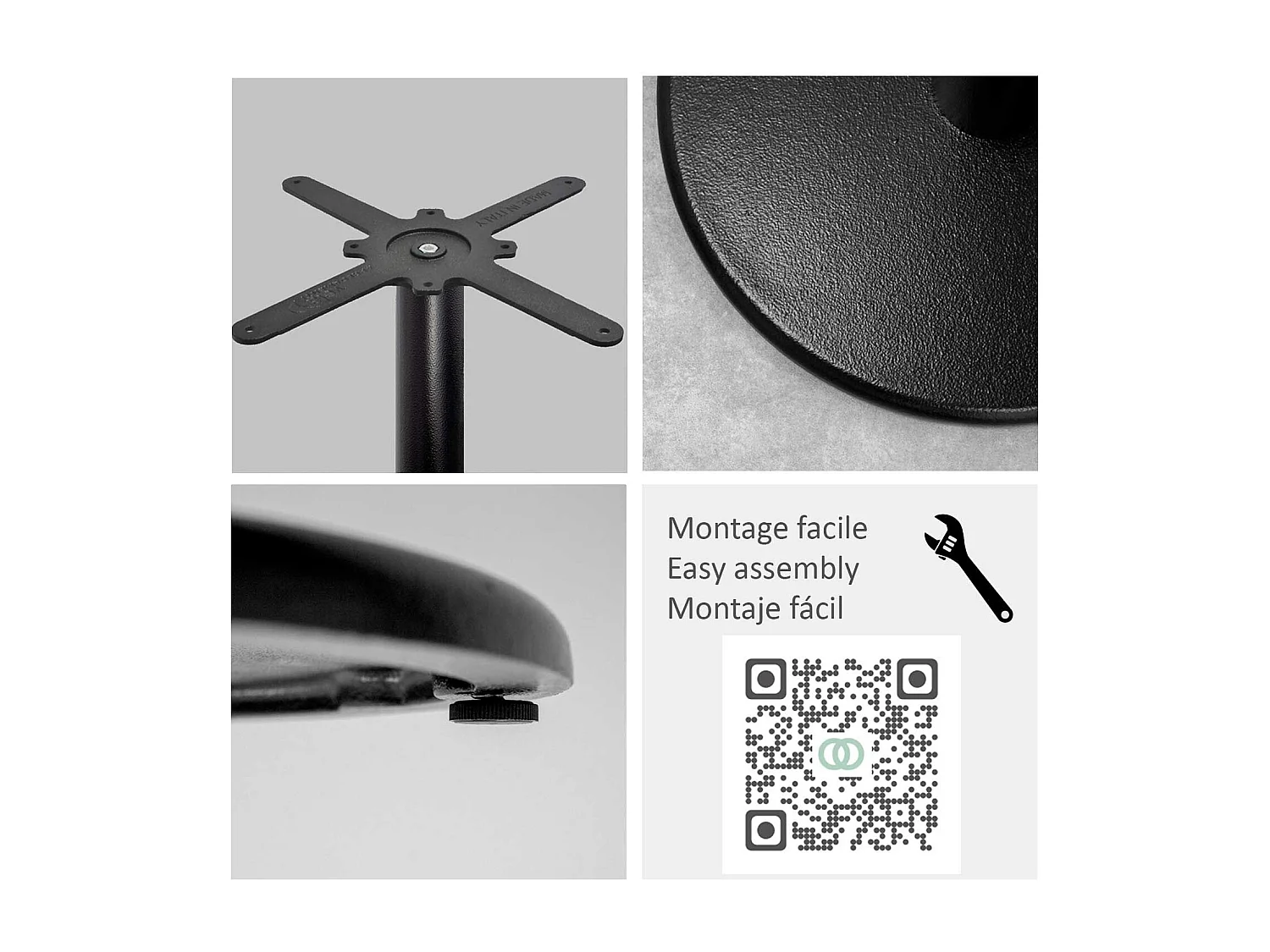 Table ronde Ø 120 cm - modèle Rome chêne montagne