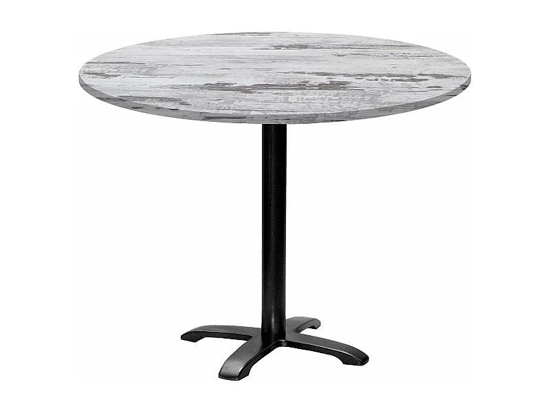 Table ronde Ø 110 cm - modèle Bazila chêne Islande