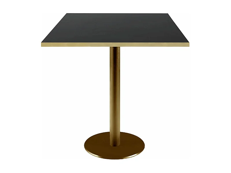 Table 70 x 70 cm Rome bistrot noire