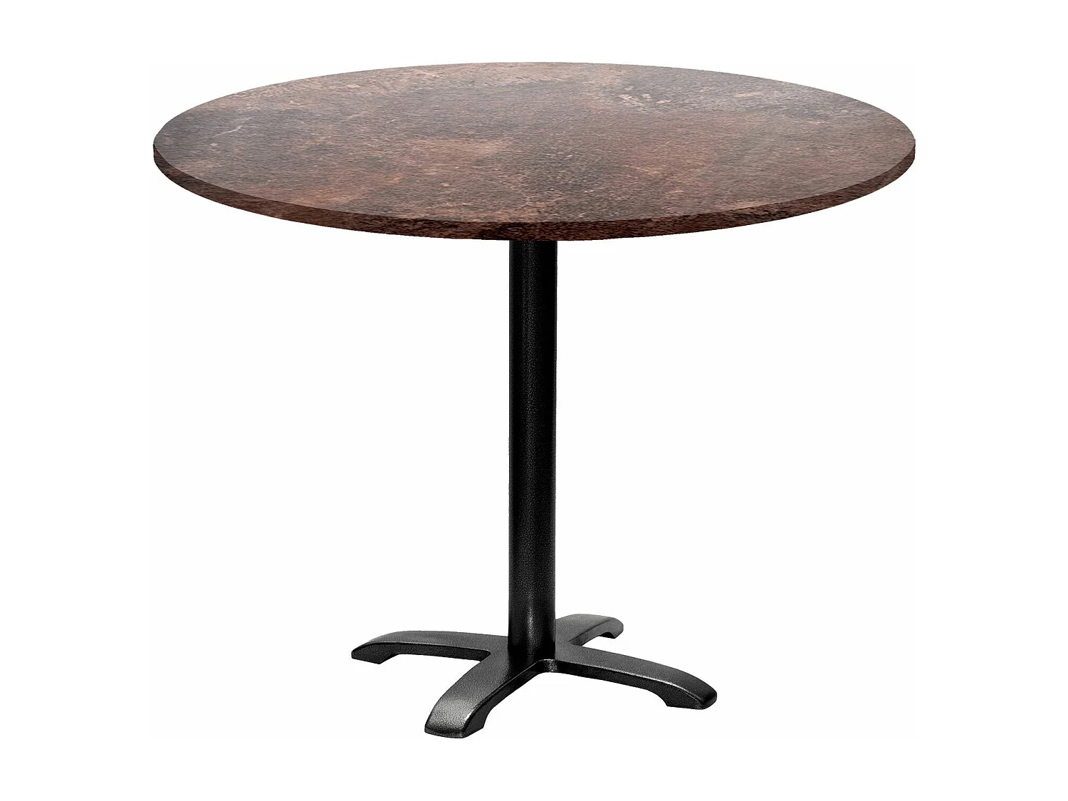 Table ronde Ø 110 cm - modèle Bazila rouille roc