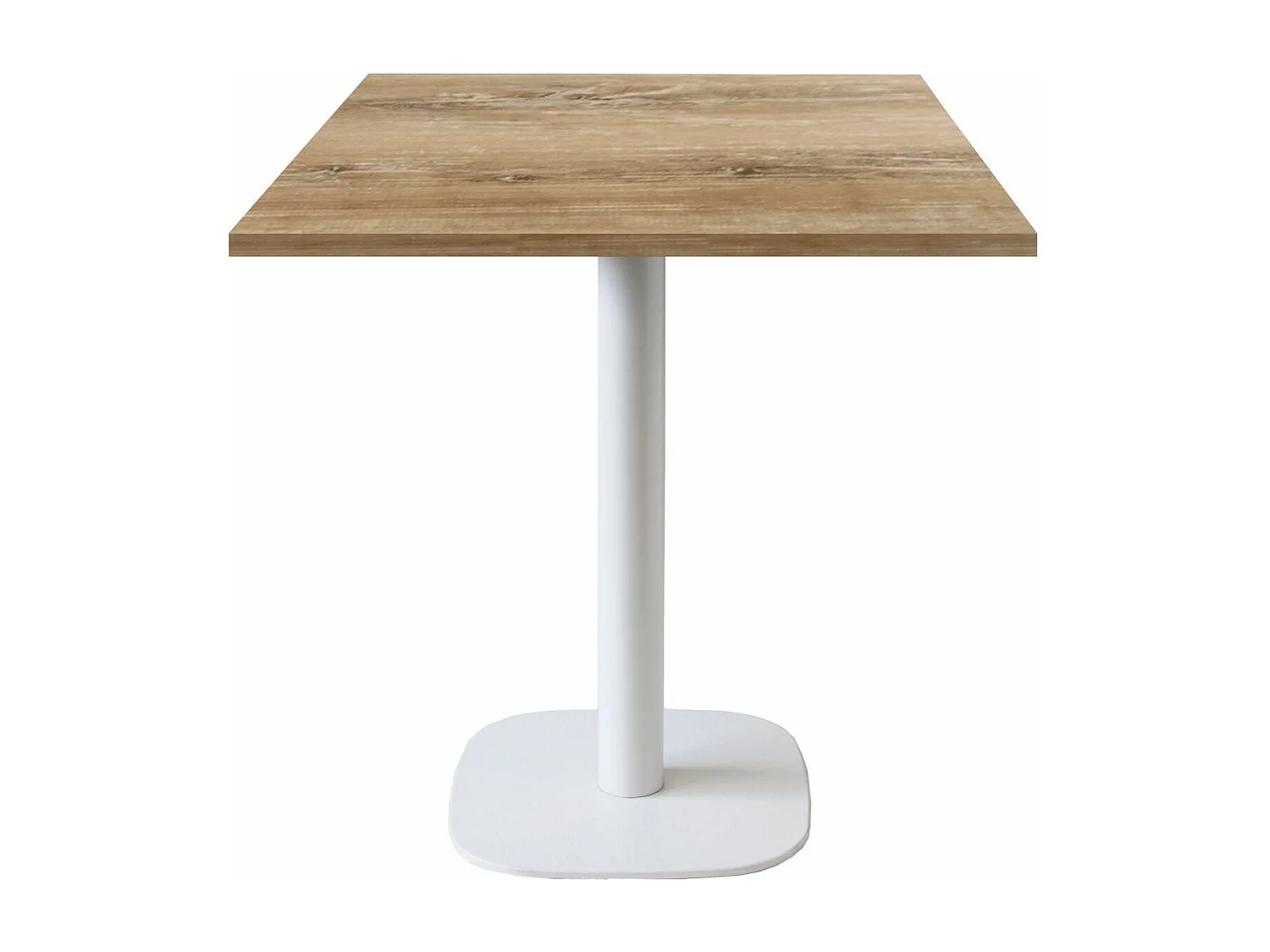 Table 70 x 70 cm - modèle Round pied blanc chêne slovène