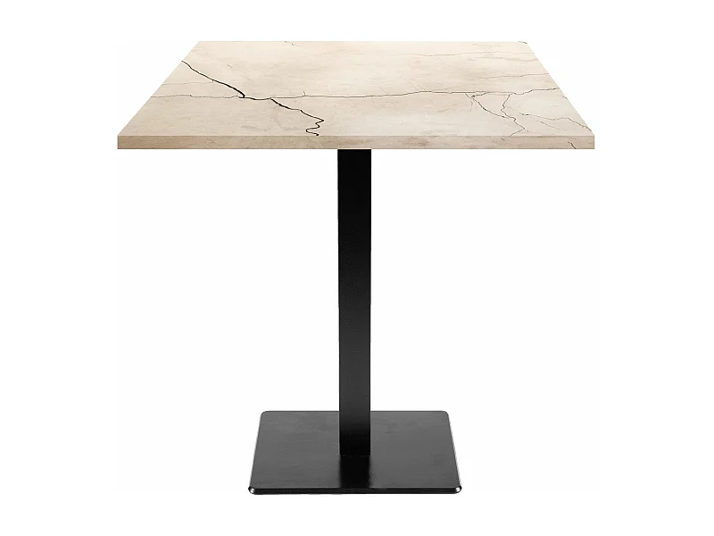Table 70 x 70 cm - modèle Milan lune blanche