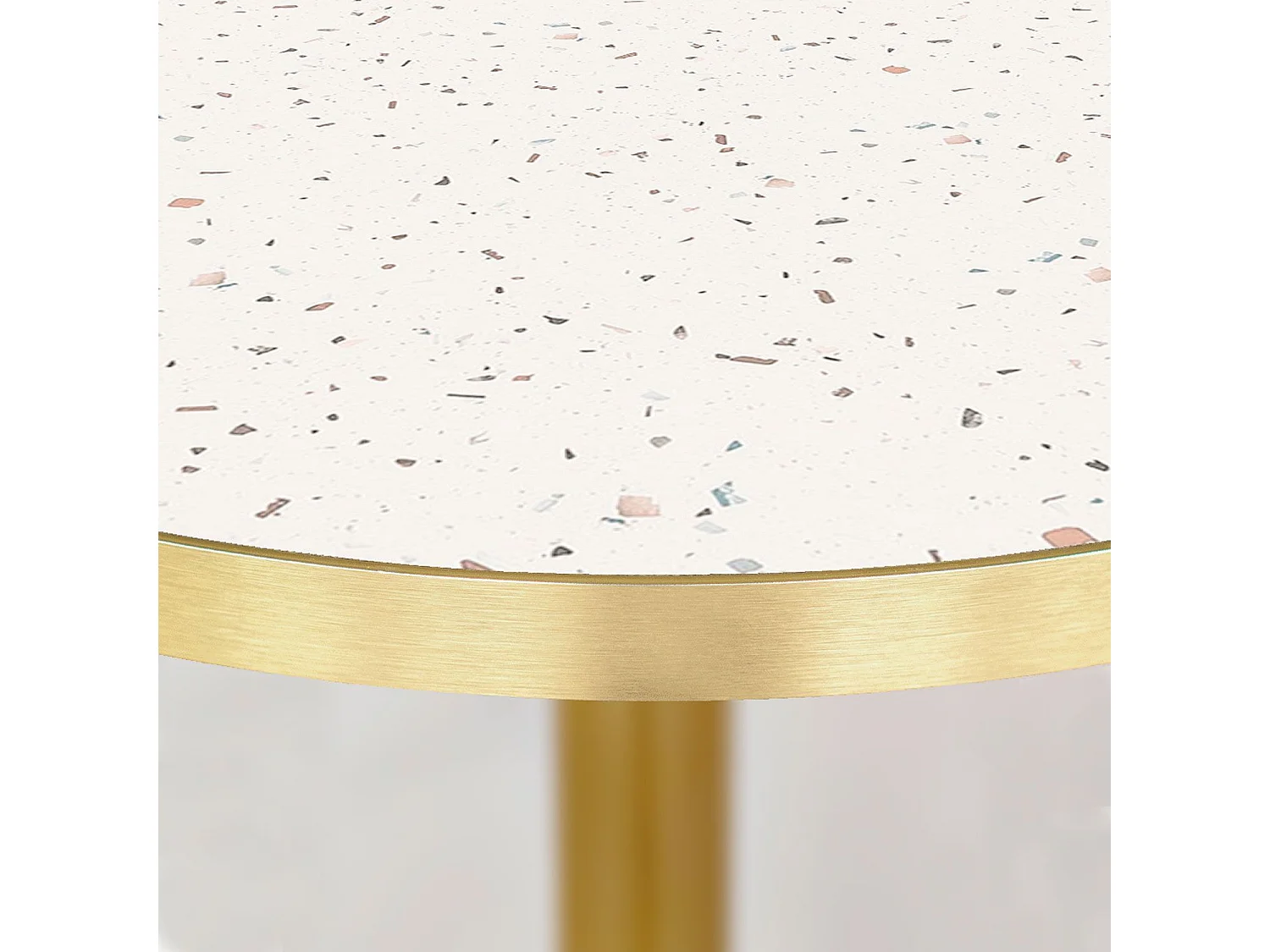 Table ronde Ø 120 cm Rome bistrot terrazzo