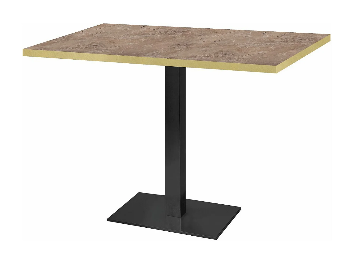 Table 120 x 70 cm - Milan marbre grec chants laiton