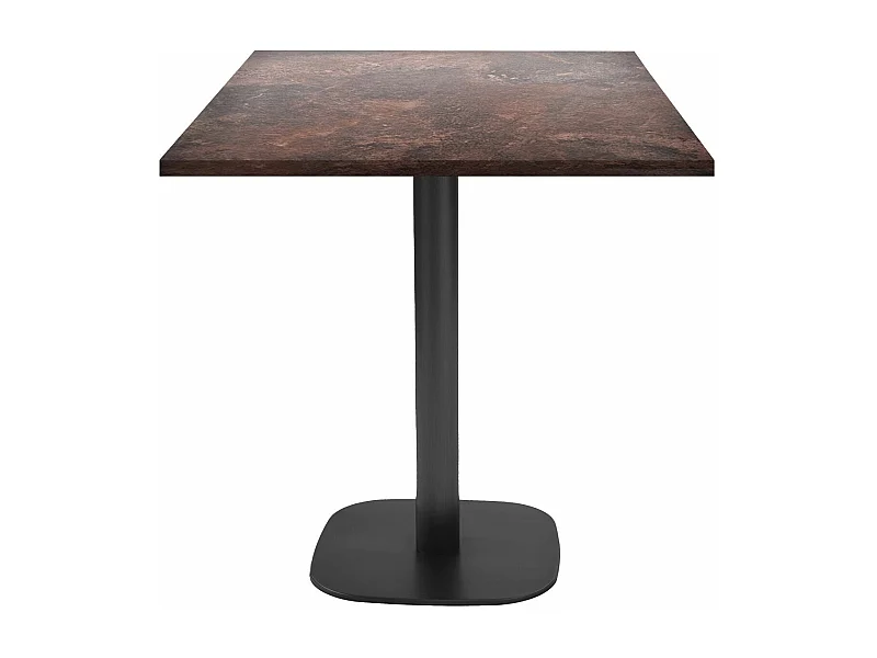 Table 70 x 70 cm - modèle Round rouille roc