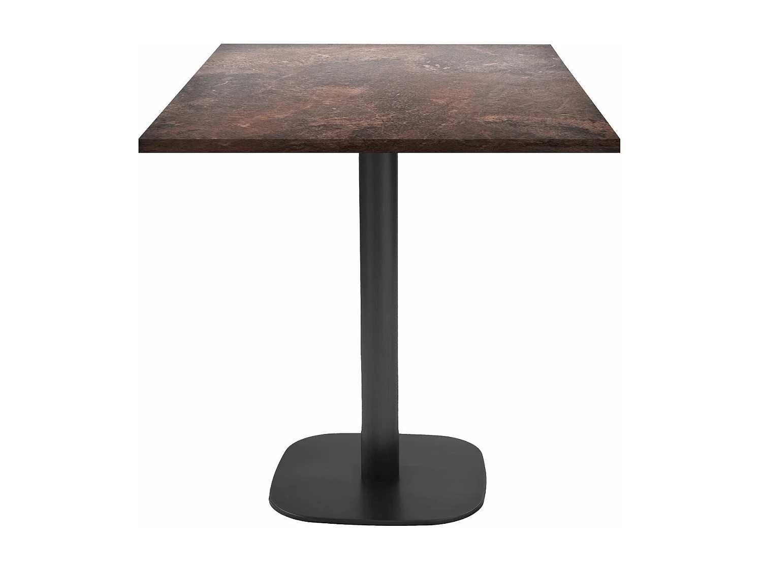 Table 70 x 70 cm - modèle Round rouille roc