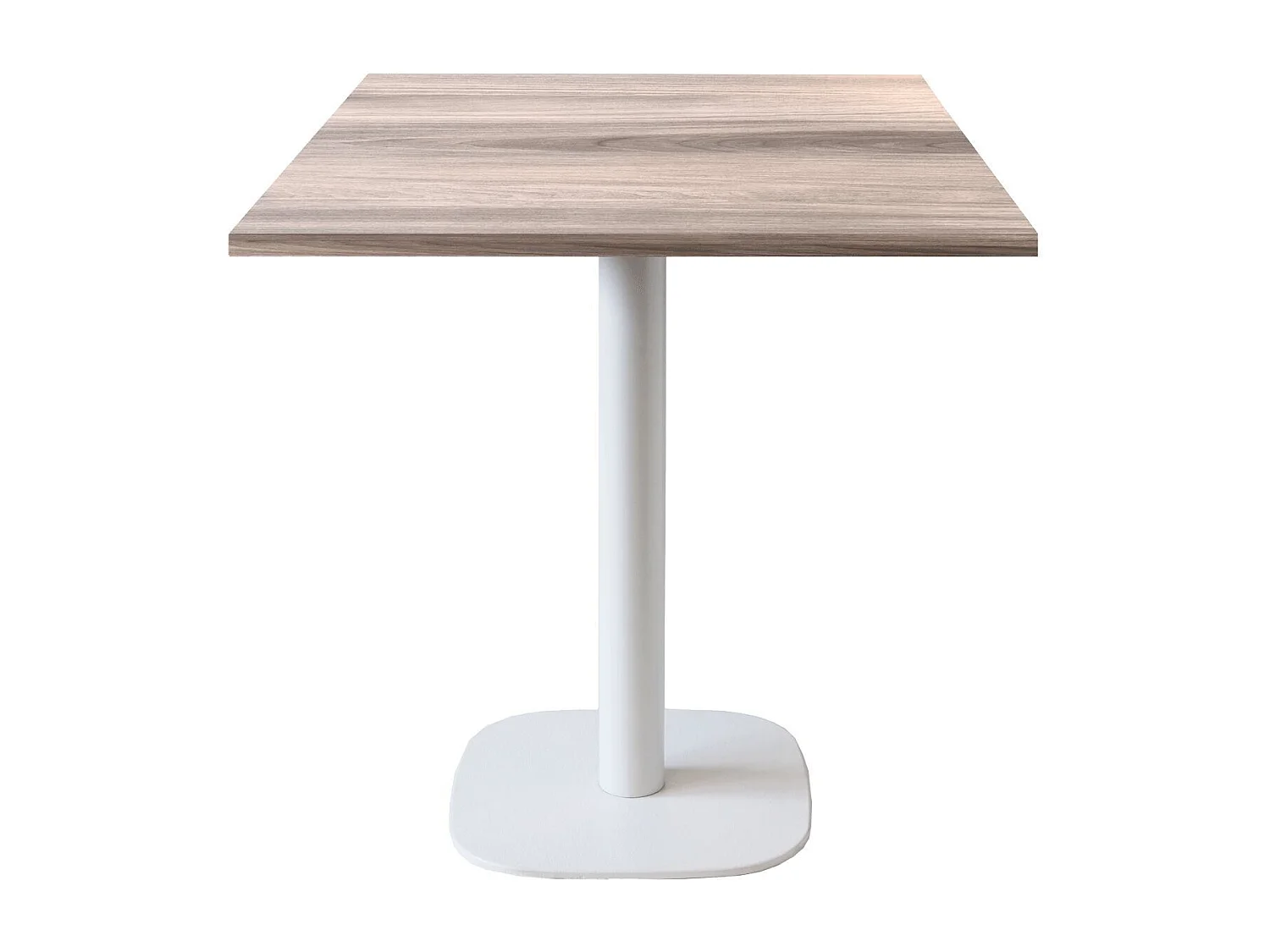 Table 70 x 70 cm - modèle Round pied blanc chêne tages