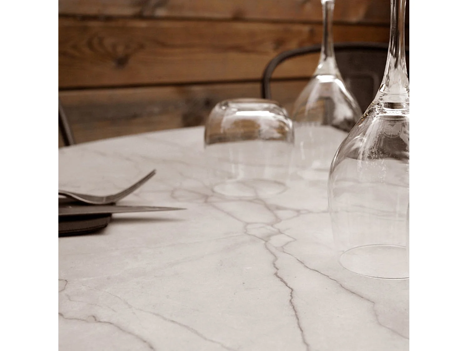 Table 120 x 70 cm - Round marbre yule