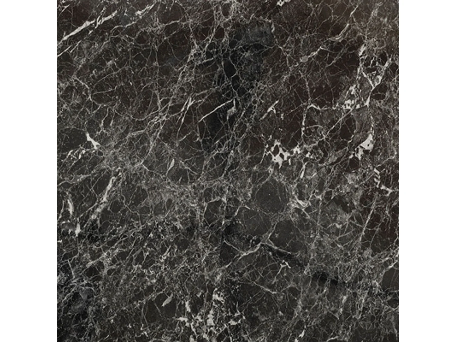 Table 70 x 70 cm Rome bistrot marbre noir brillant