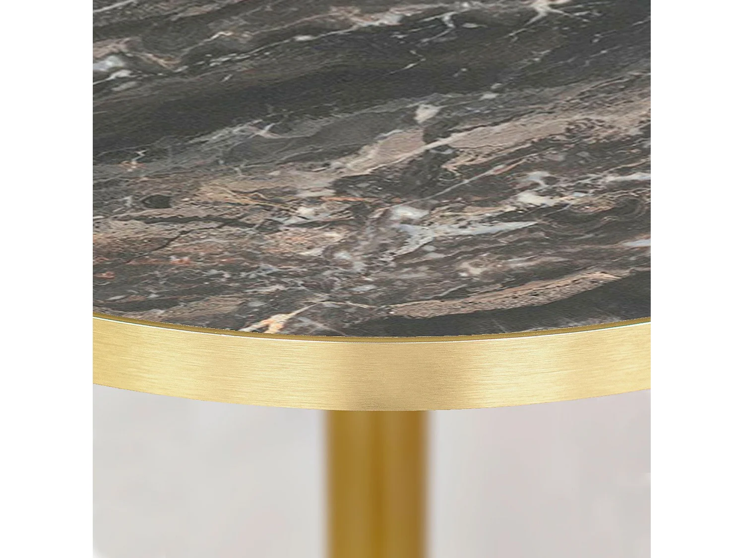 Table ronde Ø 70 cm Rome bistrot marbre veiné