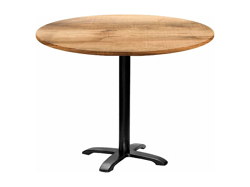 Table ronde Ø 110 cm - modèle Bazila tanin clair