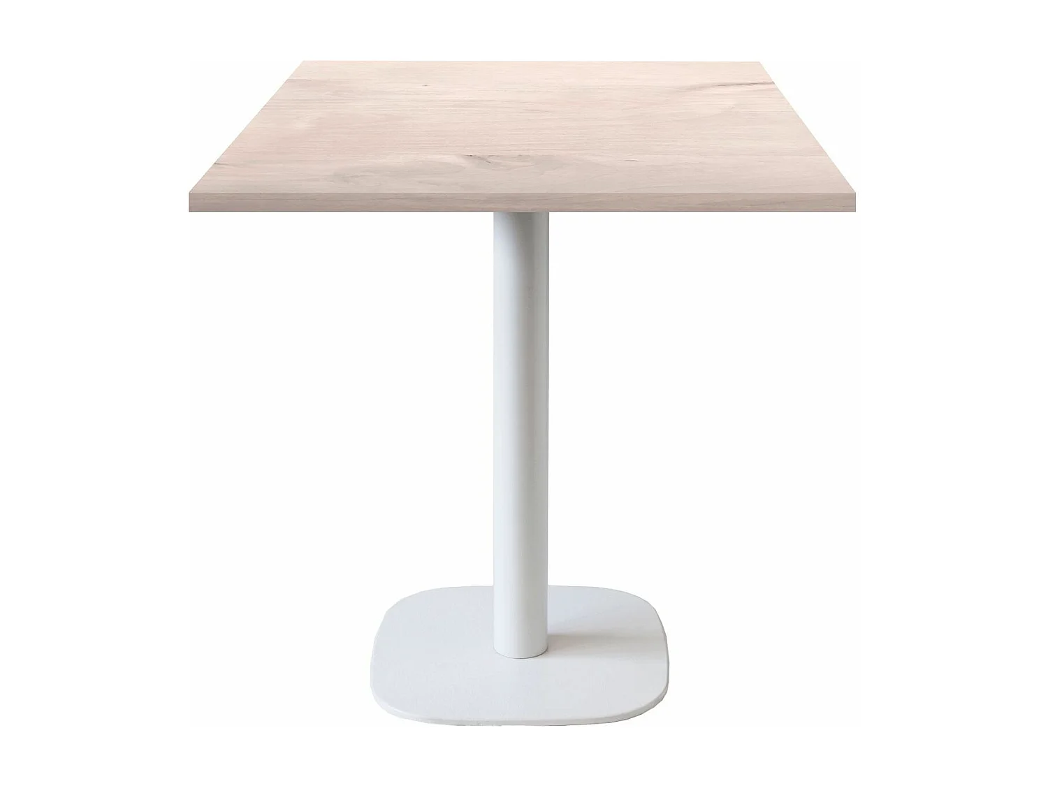 Table 70 x 70 cm - modèle Round pied blanc chêne bosco