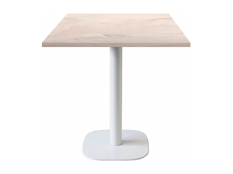 Table 70 x 70 cm - modèle Round pied blanc chêne bosco