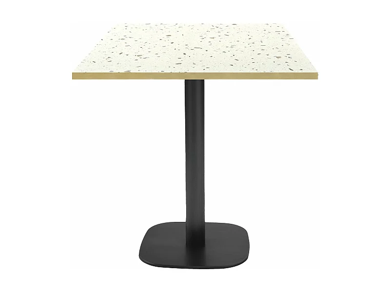 Table 70 x 70 cm - modèle Round terrazzo cassata chants laiton