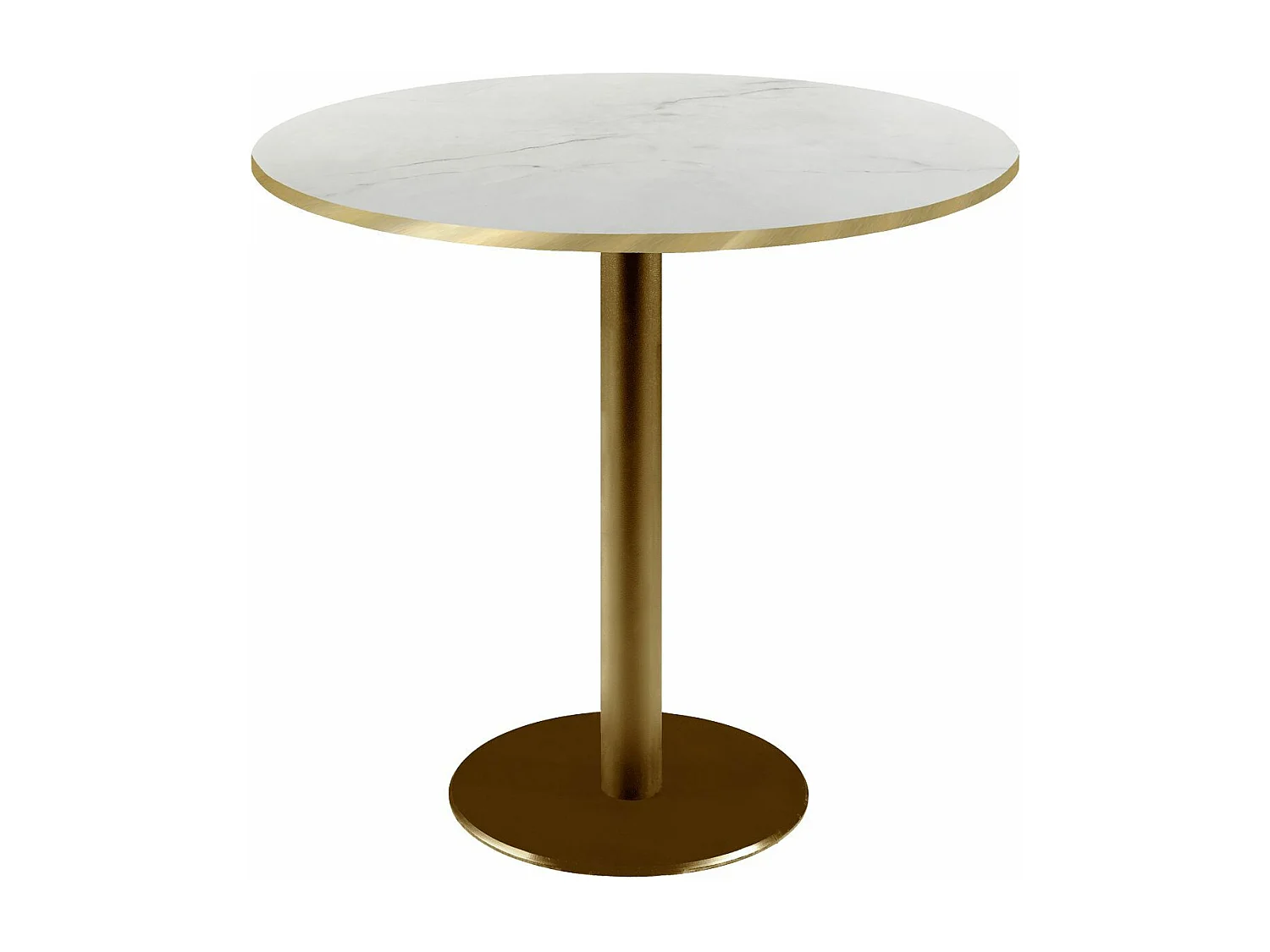 Table ronde Ø 70 cm Rome bistrot marbre translucide
