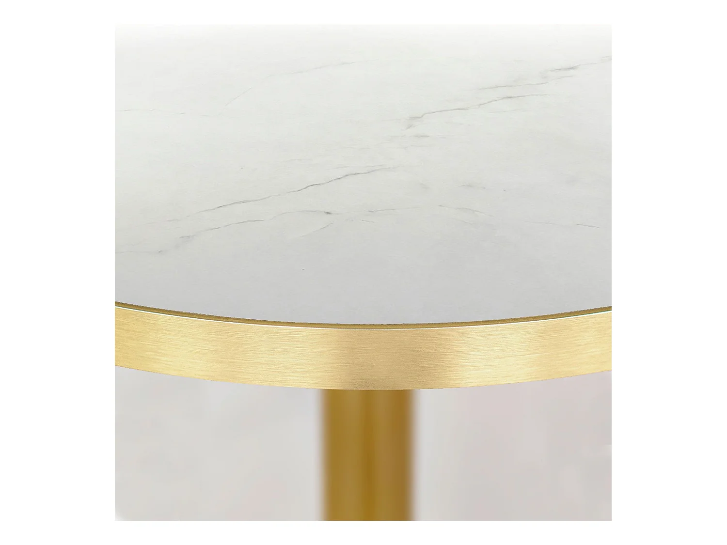 Table ronde Ø 70 cm Rome bistrot marbre translucide
