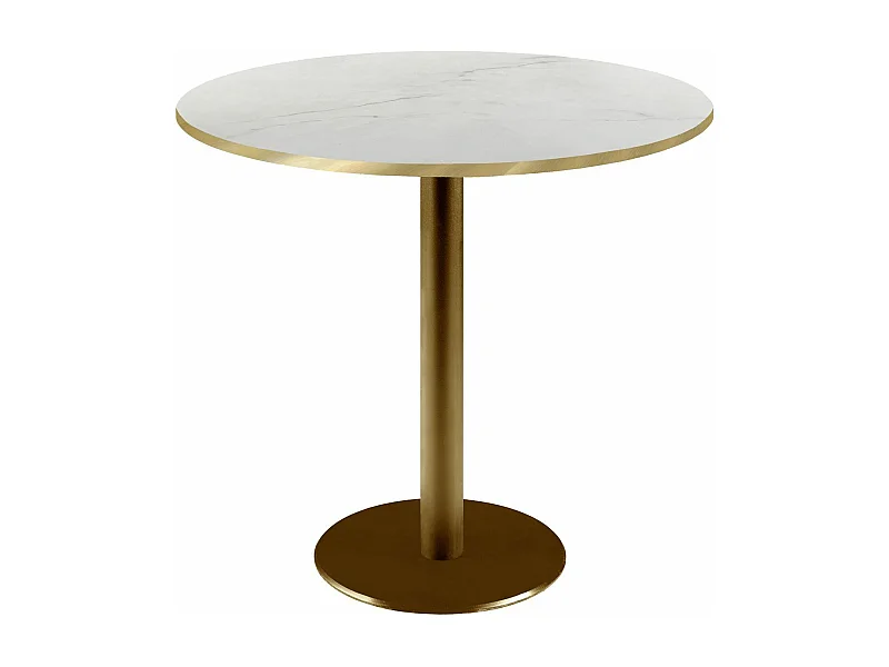 Table ronde Ø 70 cm Rome bistrot marbre translucide