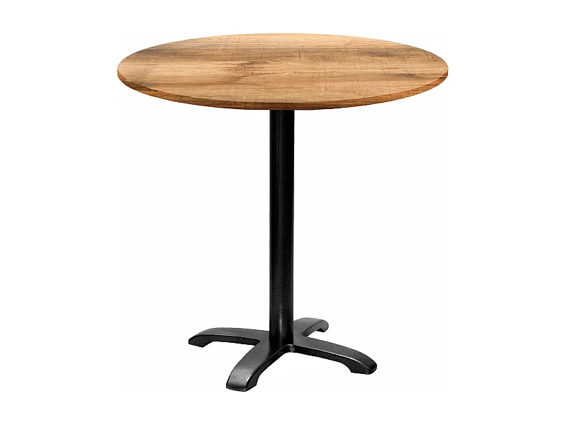 Table ronde Ø 80 cm - modèle Bazila tanin clair