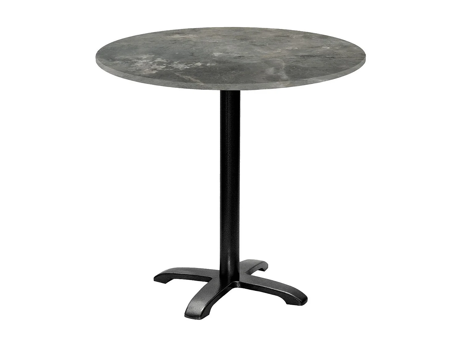 Table ronde Ø 80 cm - modèle Bazila pierre métallisée