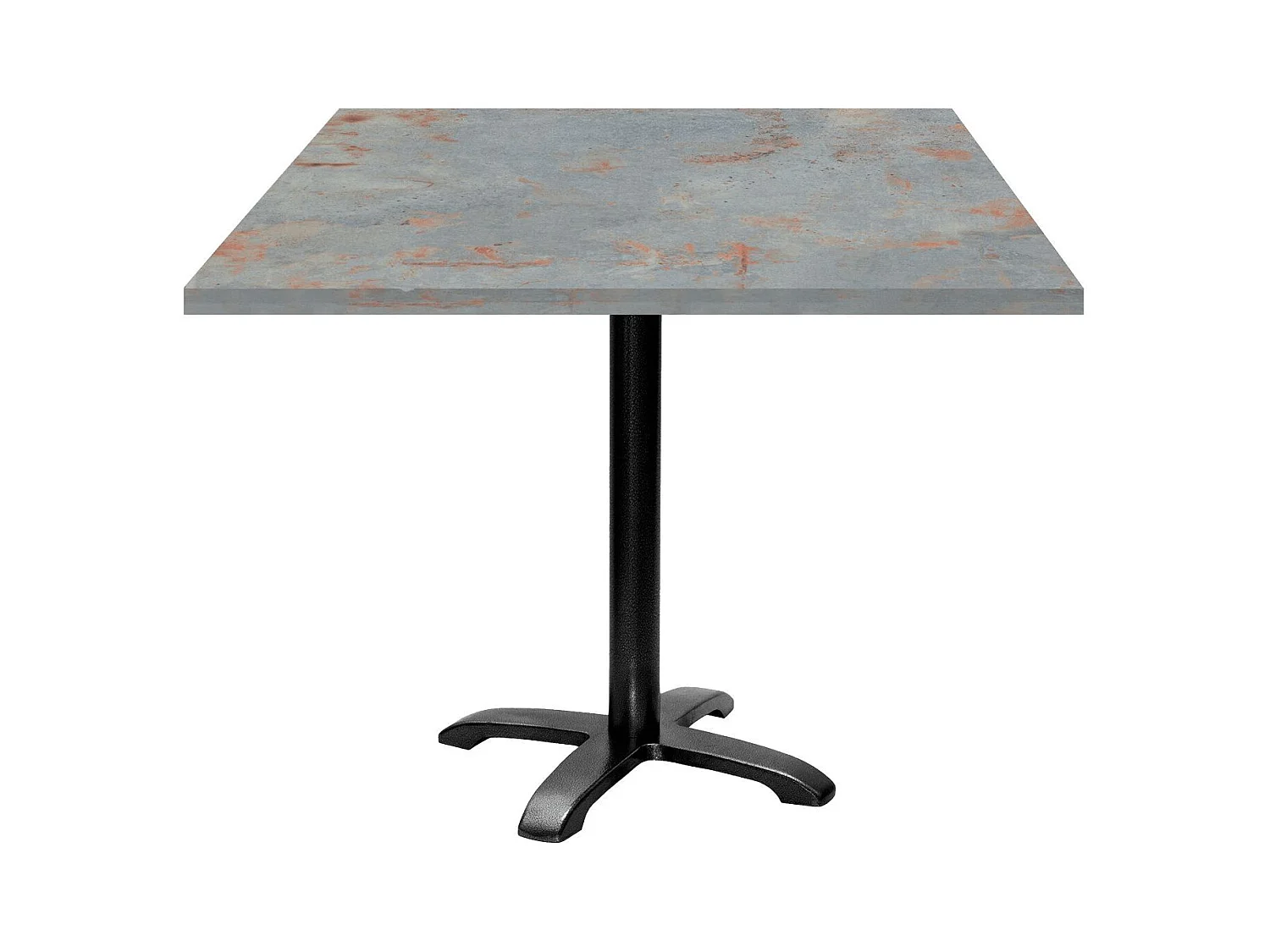 Table 90 x 90 cm - modèle Bazila gris rouille