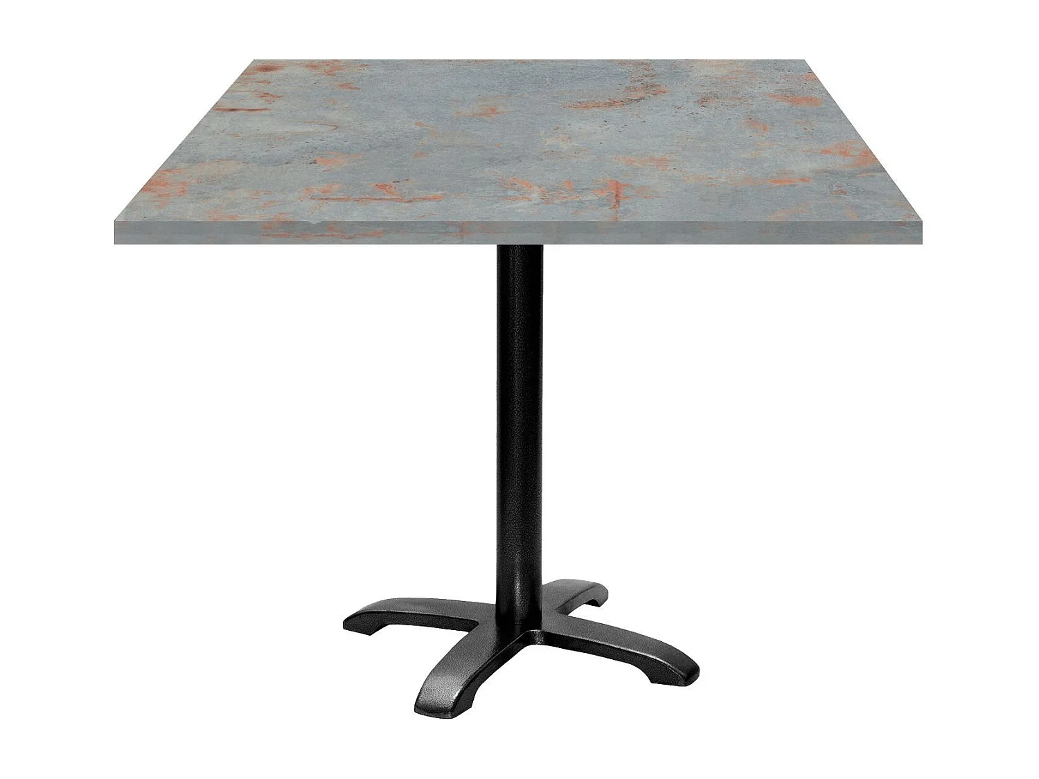 Table 90 x 90 cm - modèle Bazila gris rouille