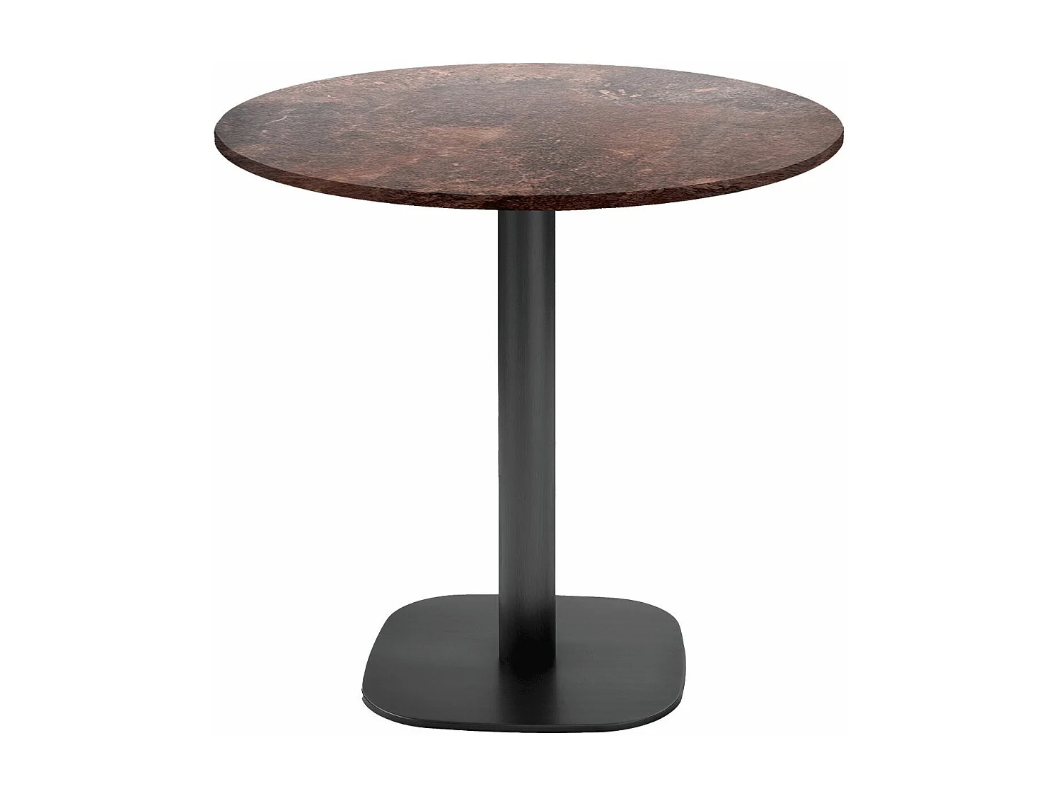Table ronde Ø 70 cm - modèle Round rouille roc