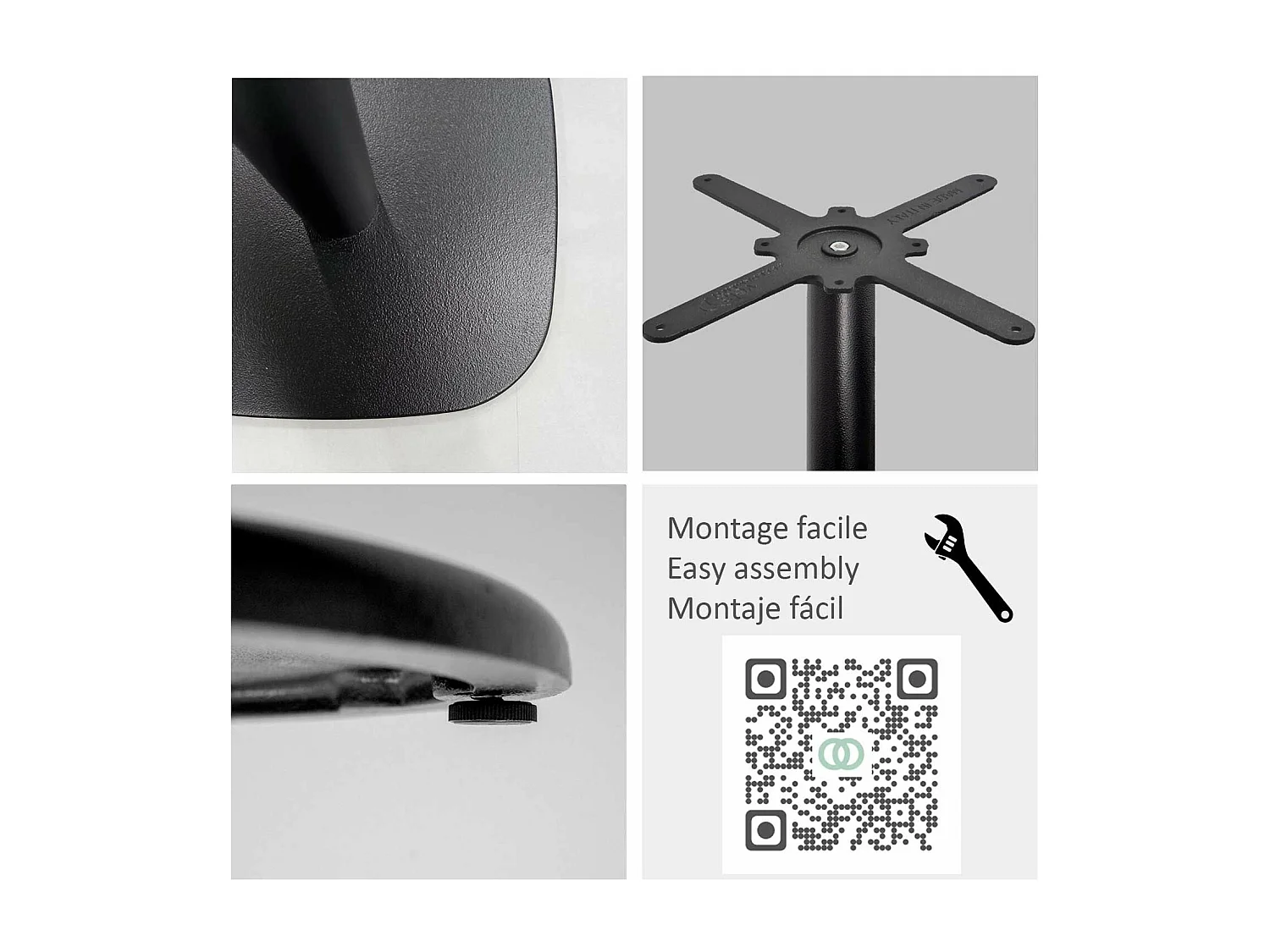 Table ronde Ø 70 cm - modèle Round rouille roc