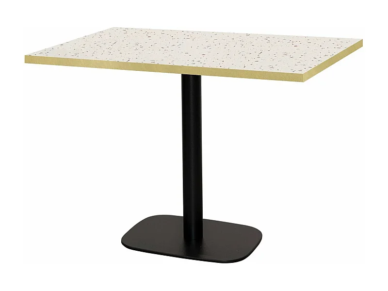 Table 120 x 70 cm - Round terrazzo cassata chants laiton