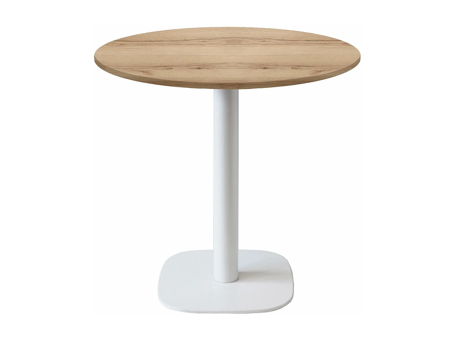 Table ronde Ø 70 cm - modèle Round pied blanc chêne delano