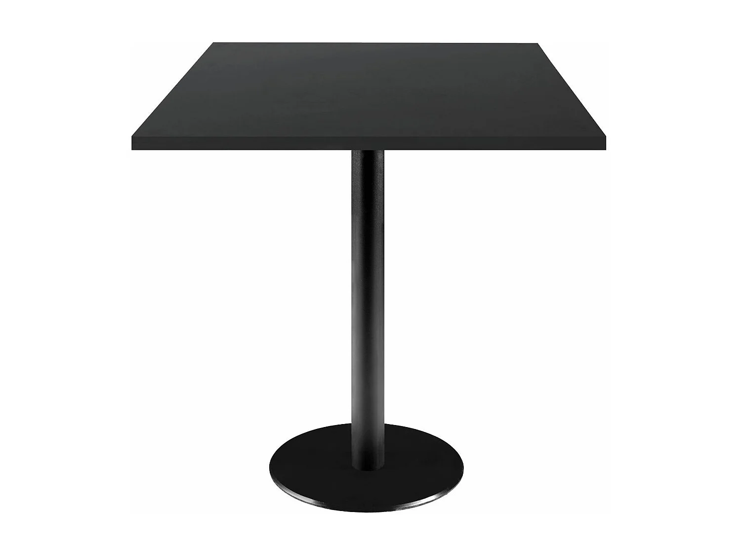 Table 70 x 70 cm - modèle Rome pied et noir uni
