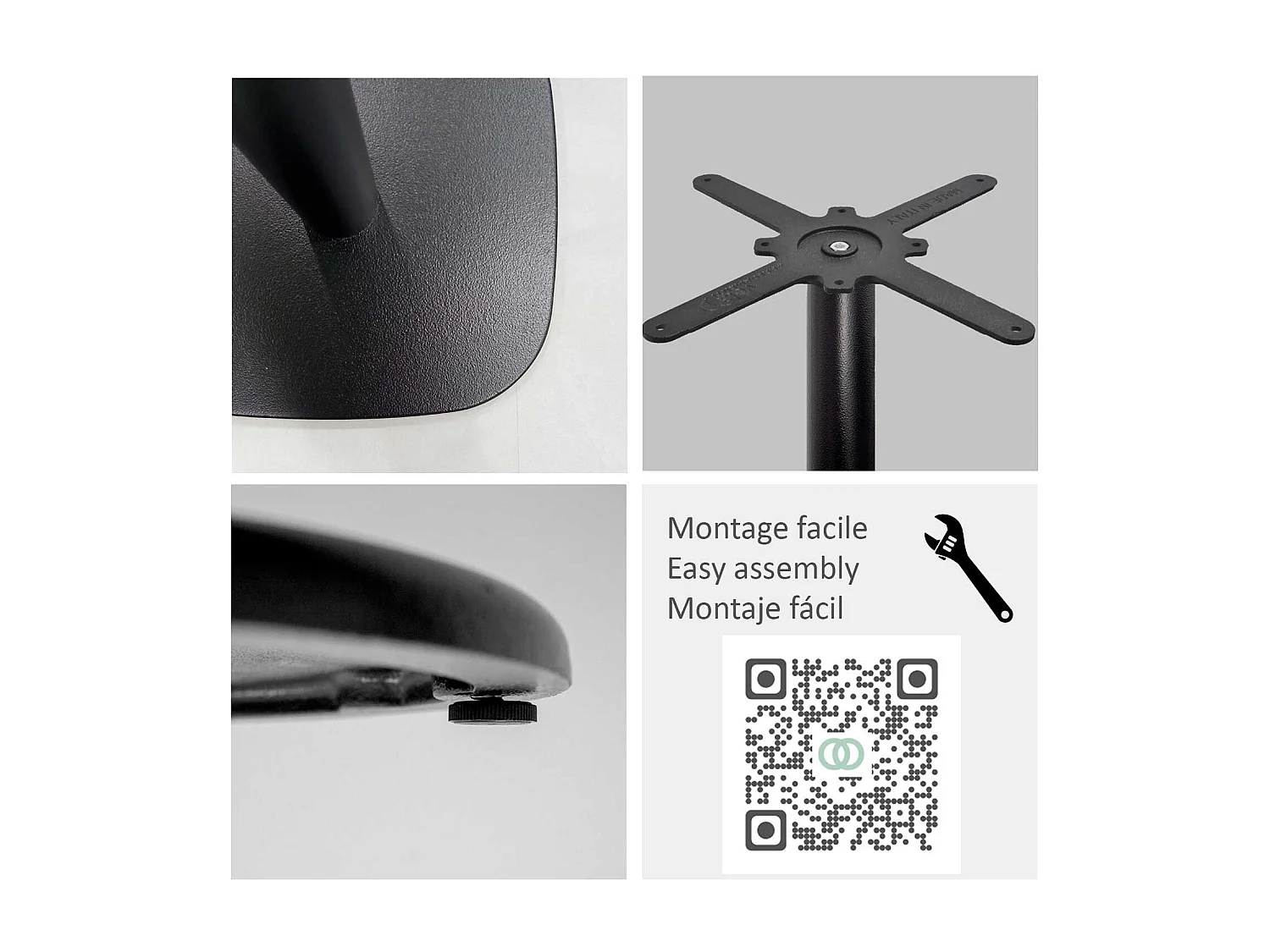 Table ronde Ø 70 cm - modèle Round noir