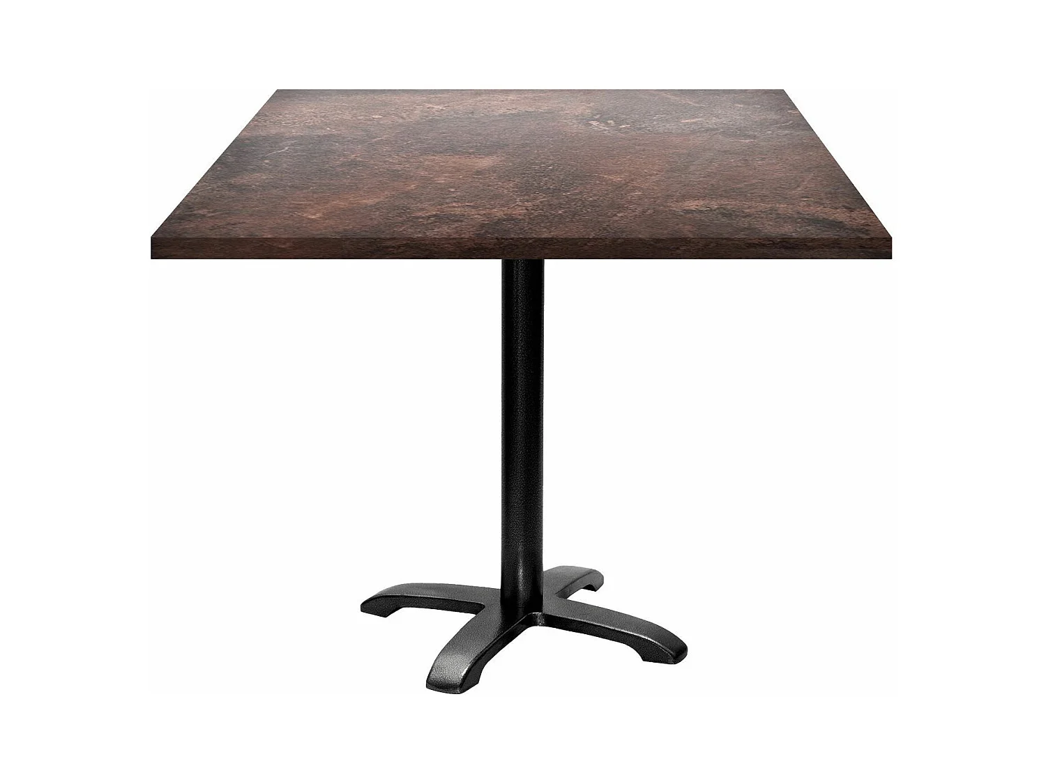 Table 90 x 90 cm - modèle Bazila rouille roc