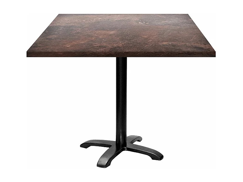 Table 90 x 90 cm - modèle Bazila rouille roc