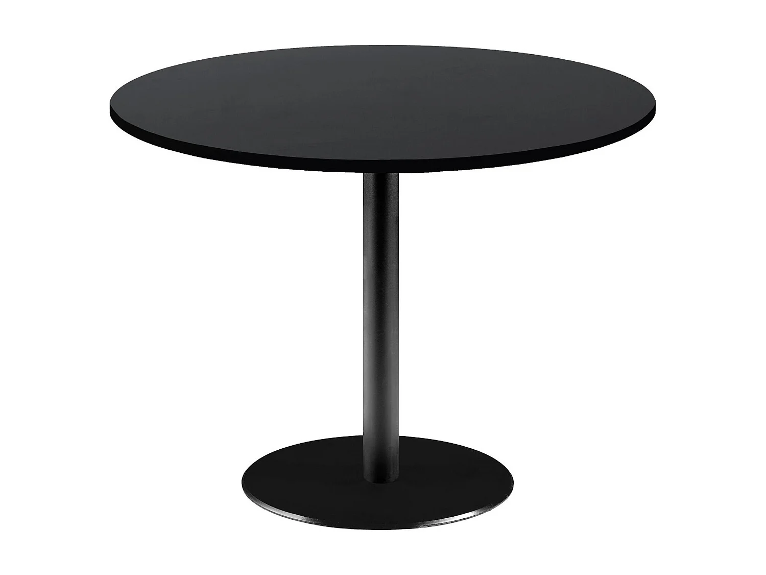 Table ronde Ø 120 cm - modèle Rome pied et noir uni