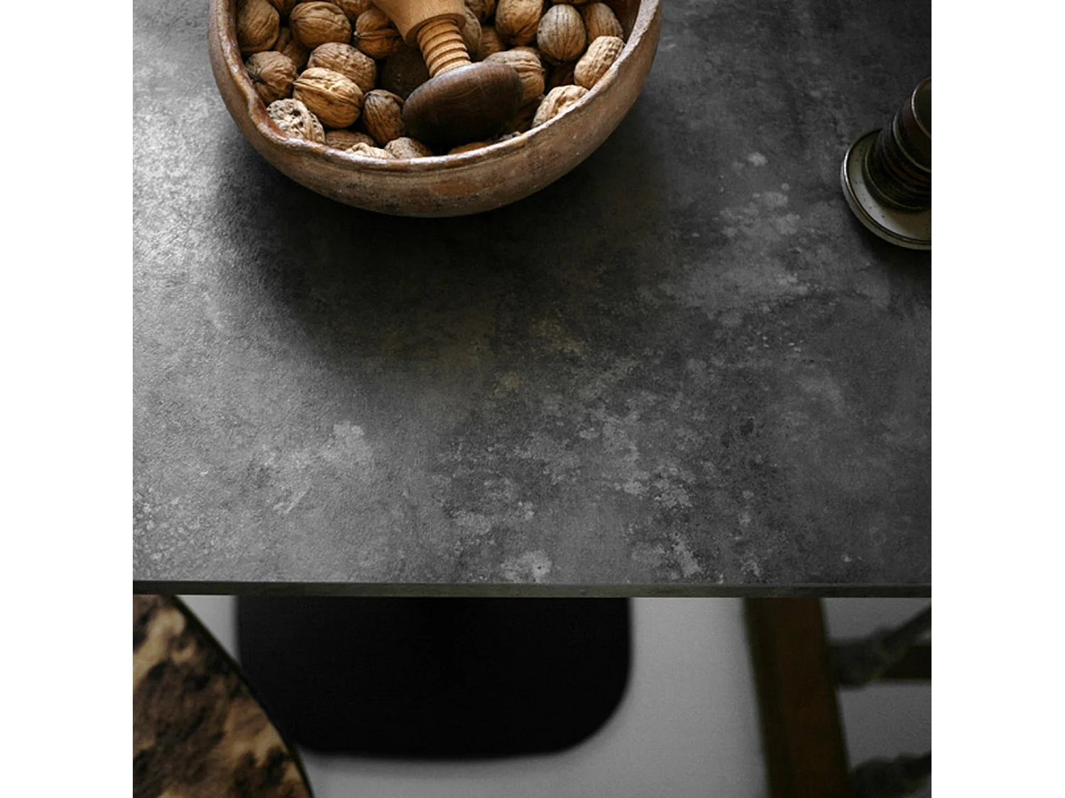 Table 160 x 80 cm - Bazila pierre métallisée