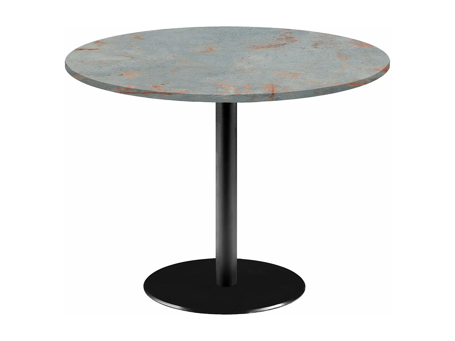 Table ronde Ø 120 cm - modèle Rome gris rouille