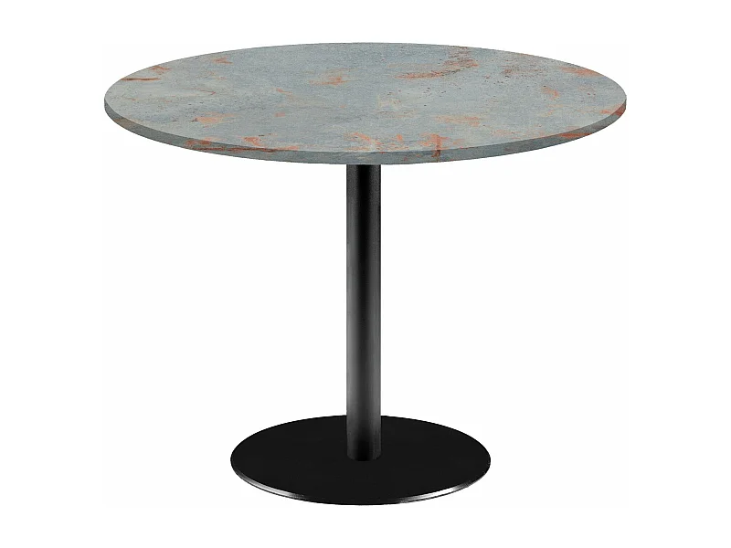 Table ronde Ø 120 cm - modèle Rome gris rouille