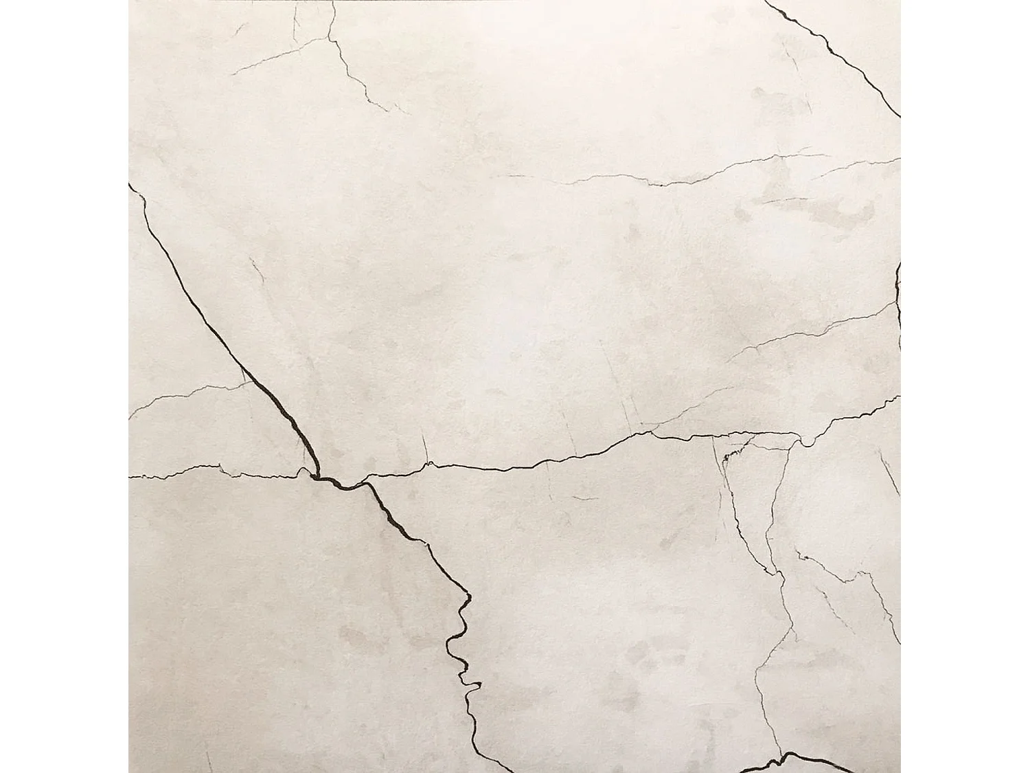 Table ronde Ø 120 cm - modèle Rome marbré lune blanche