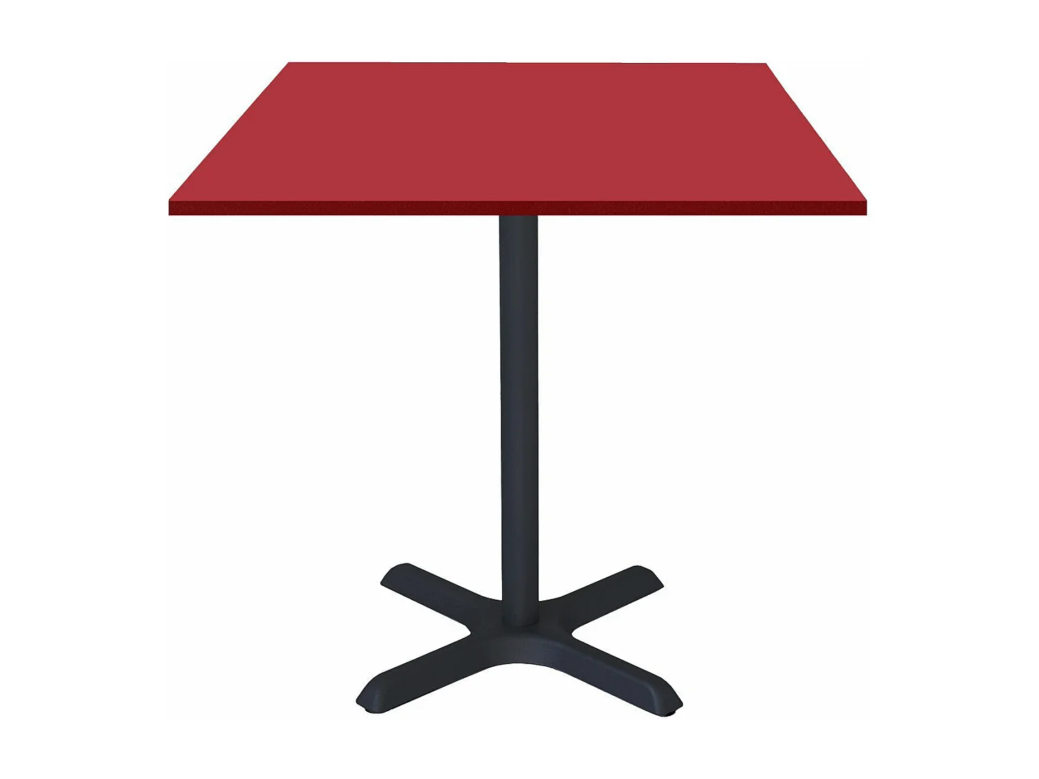 Table 70 x 70 cm - modèle Dina rouge uni