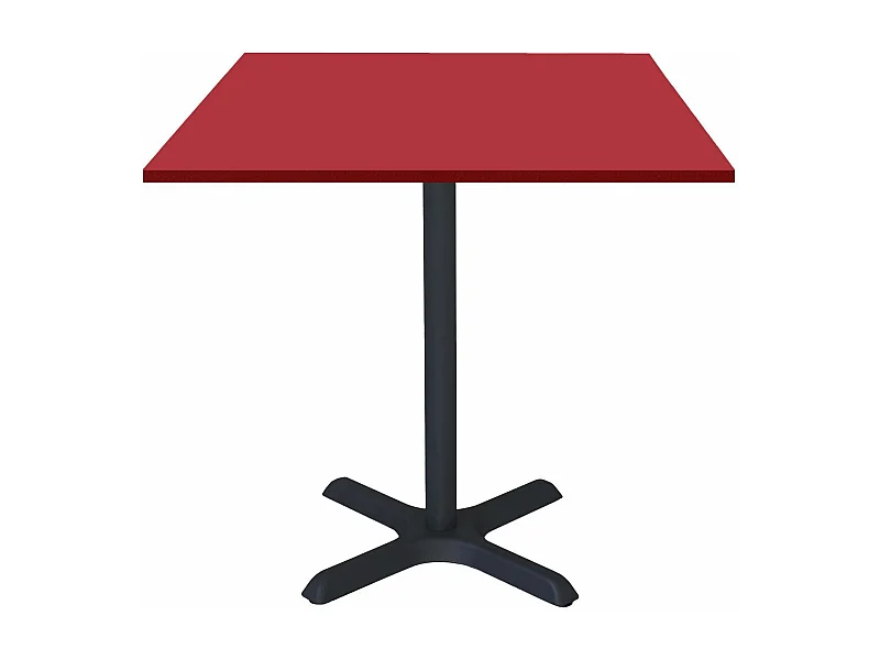 Table 70 x 70 cm - modèle Dina rouge uni