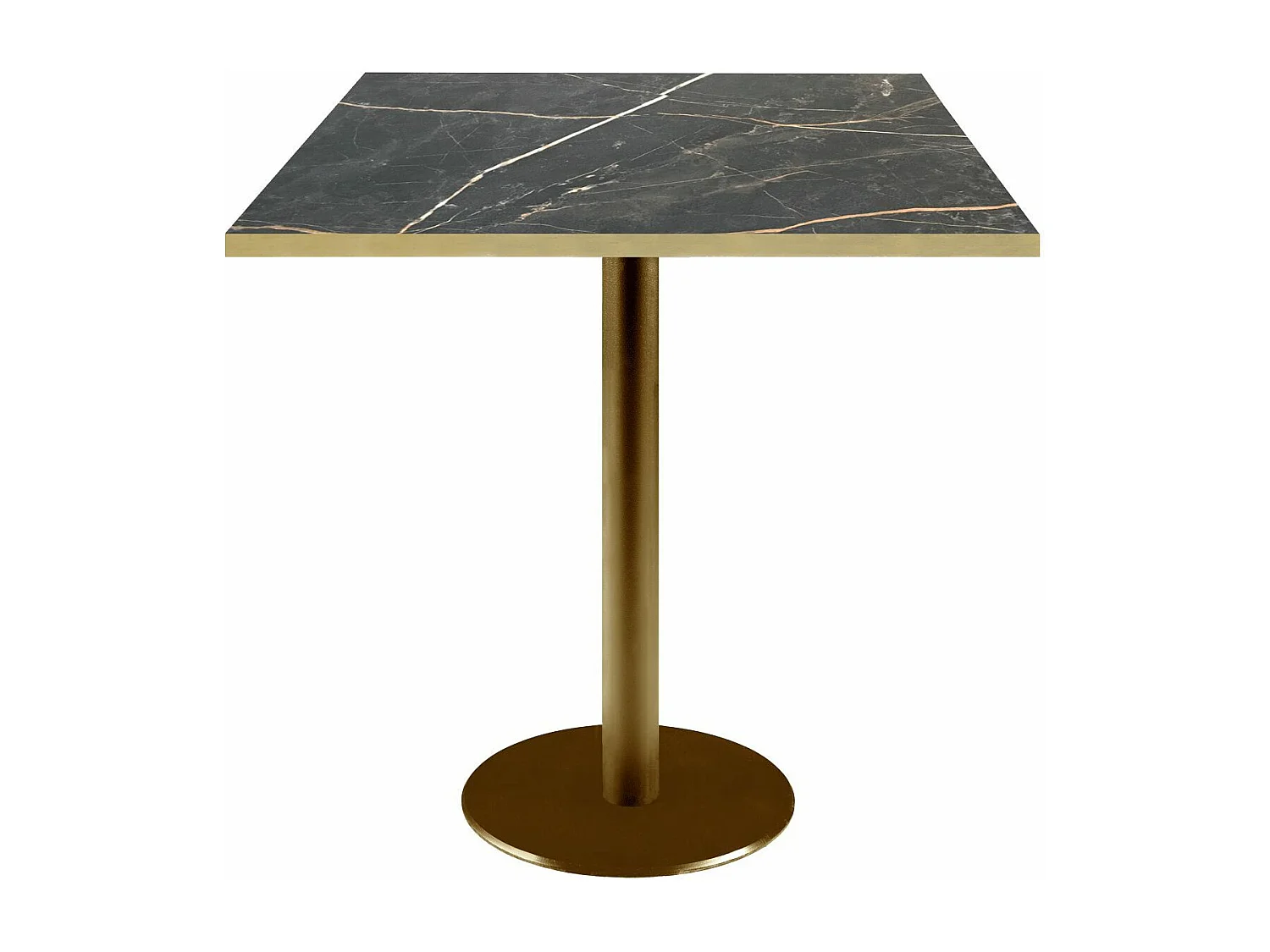 Table 70 x 70 cm Rome bistrot marbre feu