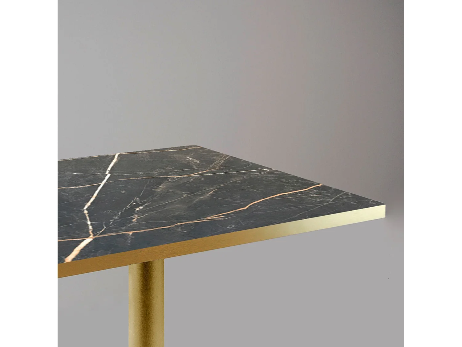 Table 70 x 70 cm Rome bistrot marbre feu