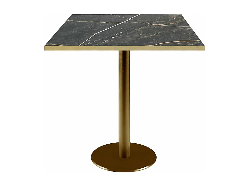 Table 70 x 70 cm Rome bistrot marbre feu