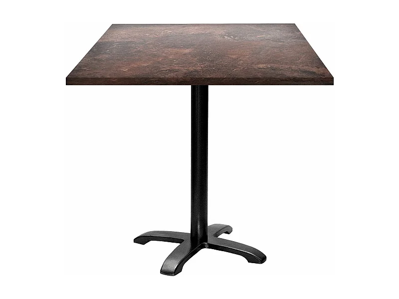 Table 70 x 70 cm - modèle Bazila rouille roc