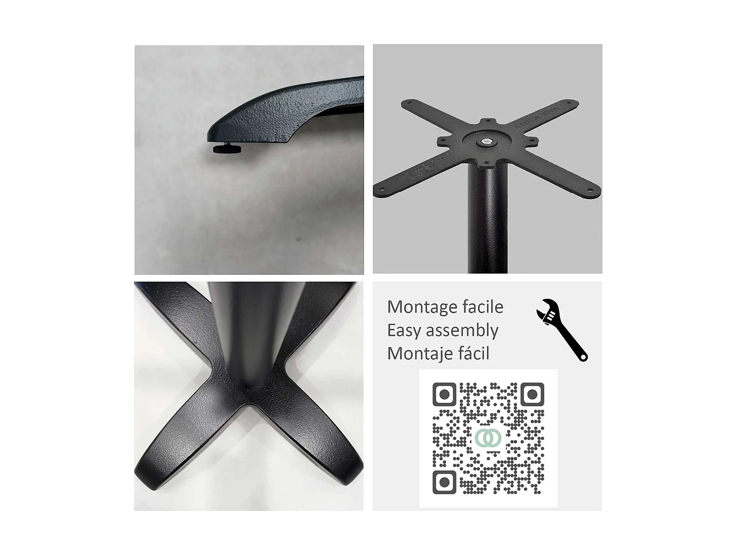 Table 70 x 70 cm - modèle Bazila rouille roc