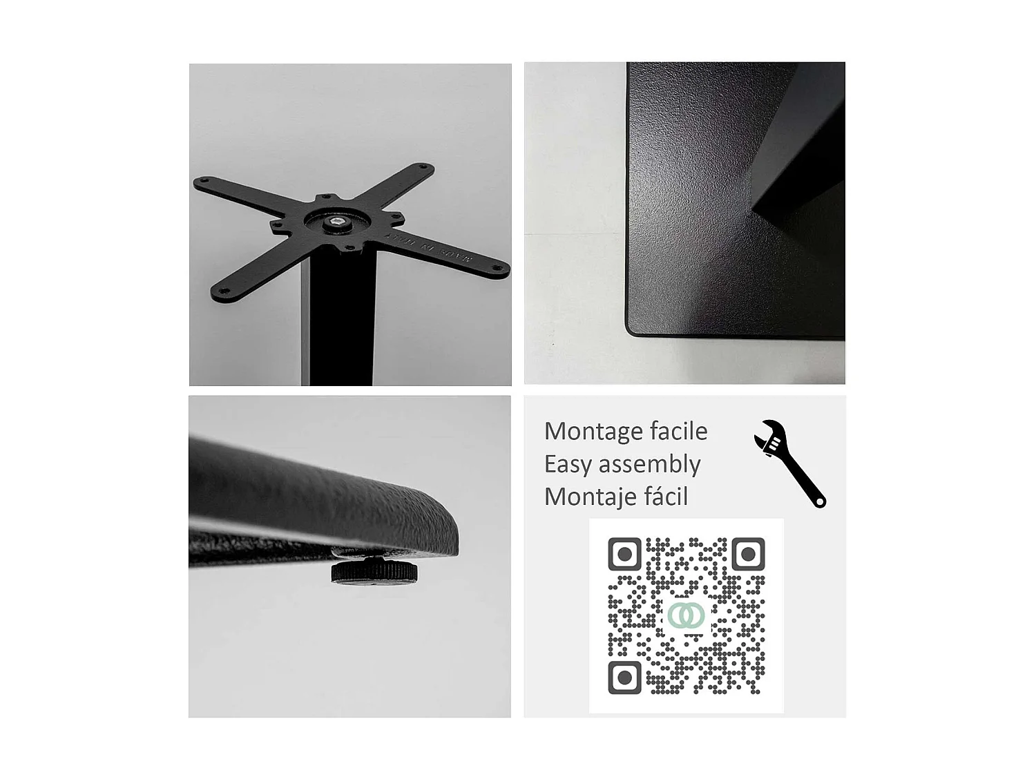 Table ronde Ø 70 cm - modèle Milan chêne armor