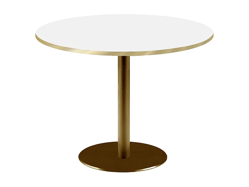 Table ronde Ø 120 cm Rome bistrot blanche