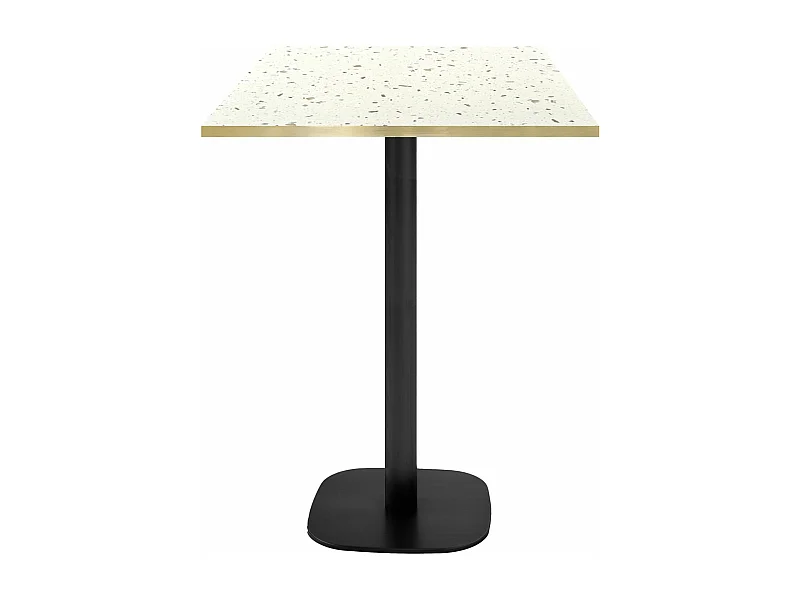 Mange-debout 60 x 60 cm - modèle Round terrazzo cassata chants laiton