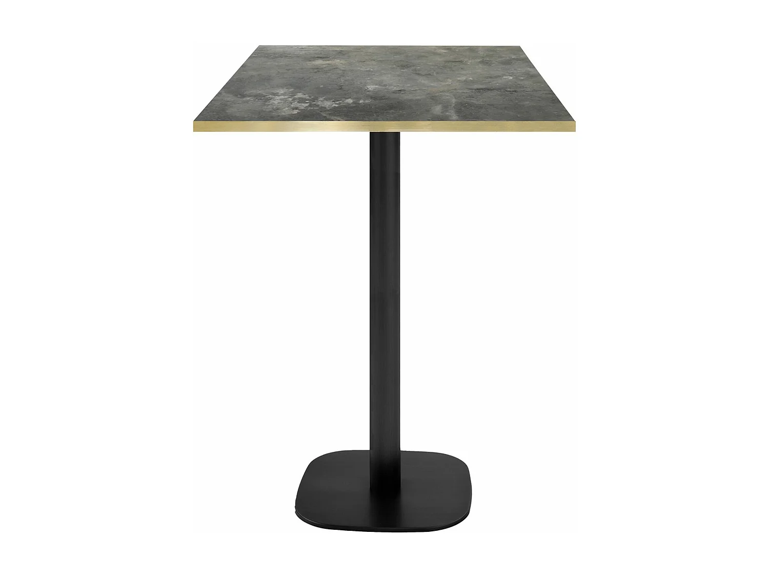 Mange-debout 60 x 60 cm - modèle Round pierre métallisée chants laiton