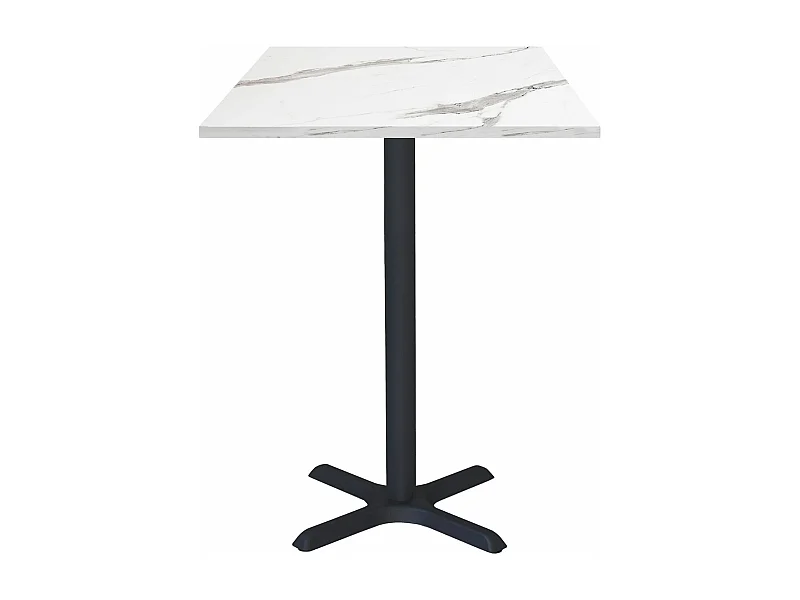 Mesa de pie 60 x 60 cm - modelo Dina mármol blanco